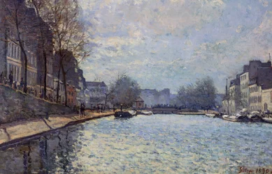 Ansicht des Canal Saint-Martin, Paris, 1870